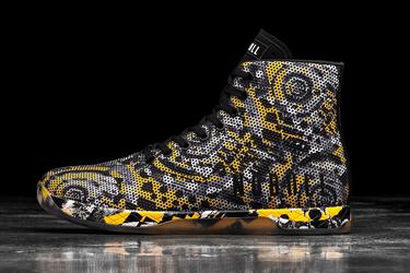 Nobull Superfabric High-Top Artists For Humanity Men's Trainers Black Yellow | Australia (VE9013)